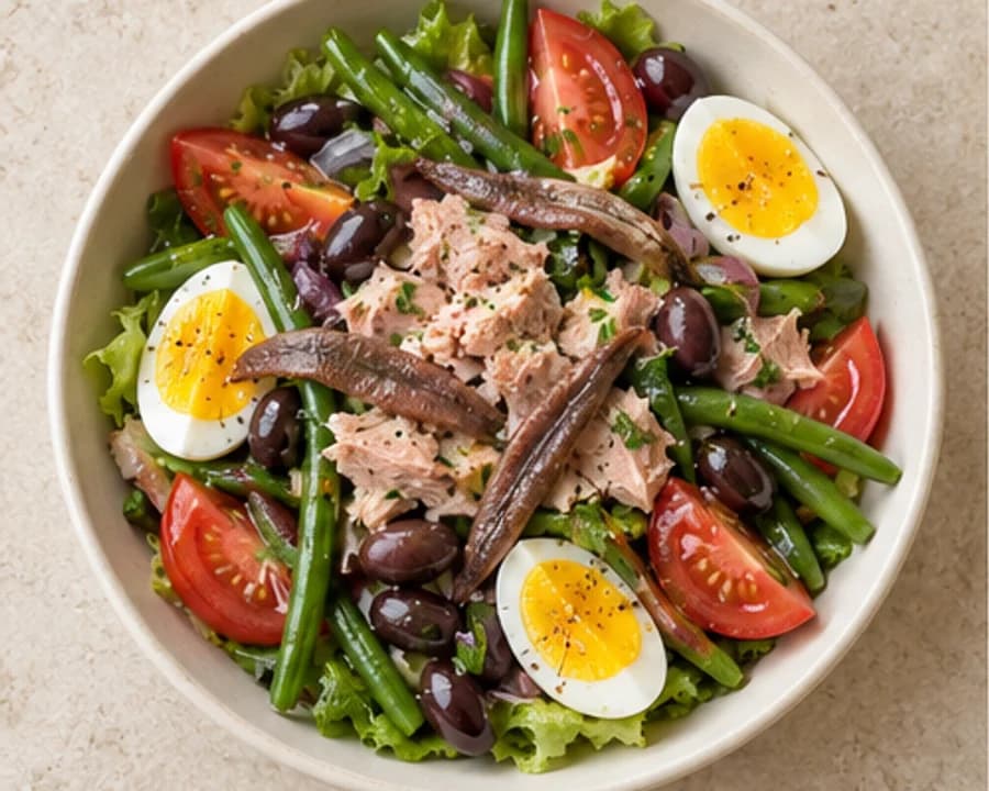 Salade Niçoise, a fictional menu presentation